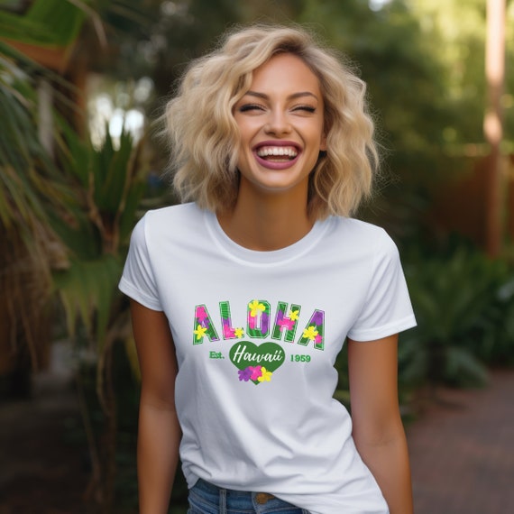 Artsy Hawaii Aloha State T-Shirt Summer Hawaiian Islands Tee Artsy Hawaii Aloha State T-Shirt Summer Hawaiian Islands Tee