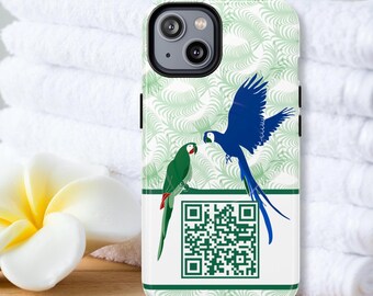 Custom QR Code Phone Case, Personalized Digital Business Card, Website Link Cell Phone Case, MagSafe Compatible for iPhones 14, 15, 16, Pro