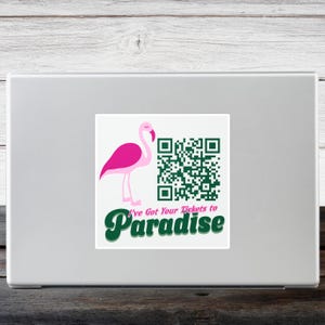 Personalisierter QR-Code Aufkleber, Reisebüros Benutzerdefiniertes QR-Code-Zeichen für kleine Unternehmen, Social Media Marketing-Laptopaufkleber, Visitenkartenaufkleber