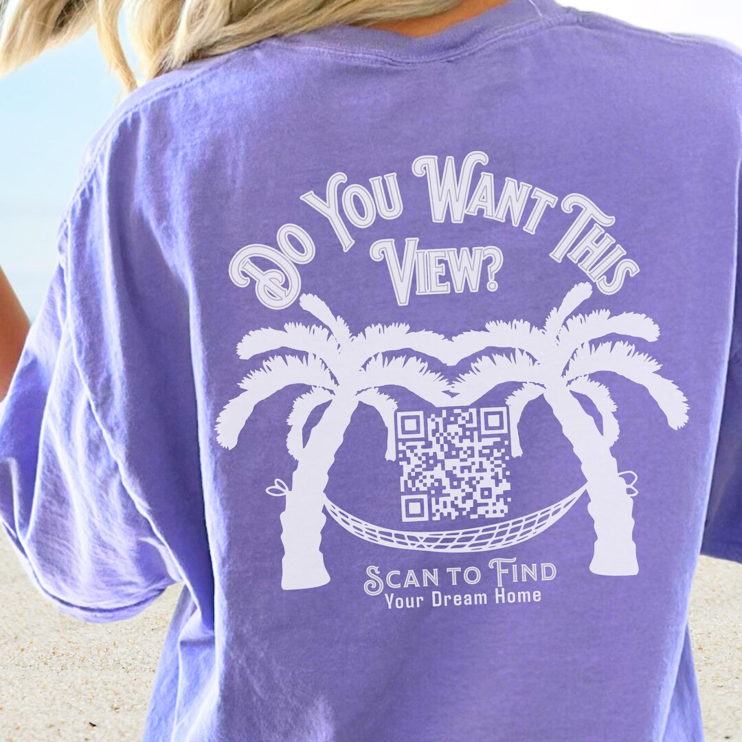 Custom QR Code Real Estate Marketing Shirt, Scannable Sign for Realtors ...