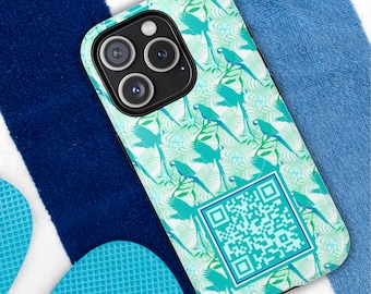 Custom QR Code iPhone Case, Creator iphone Cover QR code cover for 14, 15, 16, Digital Profile Link Case, Personalized QR Social Media Case