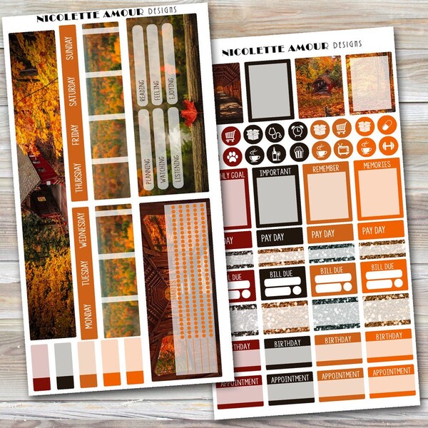 FALL TRAVeL HOBONICHI weeks MONTH stickers, hobo stickers, hobonichi stickers, photo hobo, sprinkles weekly kit, hobonichi weeks planner