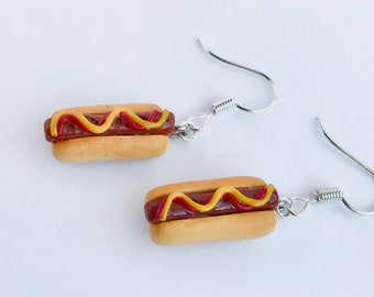Burger and Hot Dog Earrings