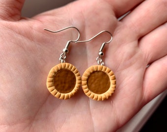 butter tart earrings