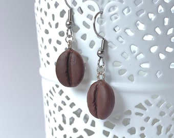 Coffee bean earrings