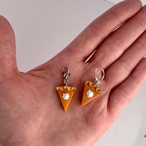 Pumpkin pie Progress keeper or stitch marker, knit hoop or crochet clip on lobster claw mini food charms image 2