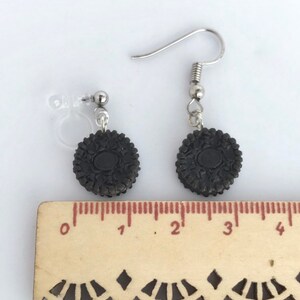 Cookie earrings Tuxedo black & white sandwich cookies image 4