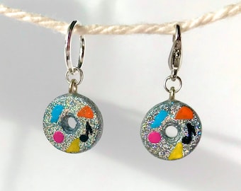 90’s CD stitch marker, progress keeper or earrings