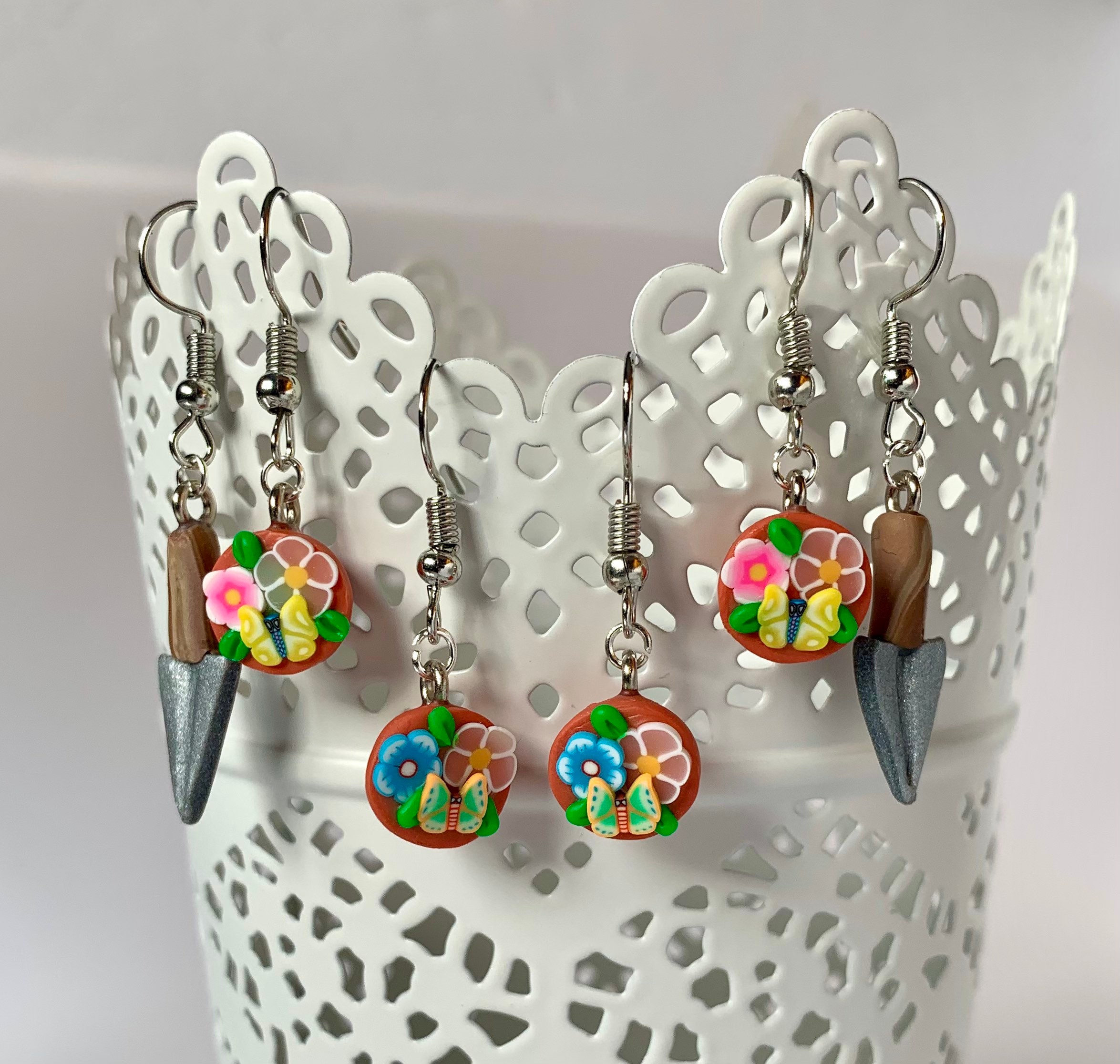 Flower Pot Earrings. Garden Jewelry for That Unique Gift Etsy Canada