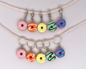 5pc Donut Stitch Markers or Progress Keepers