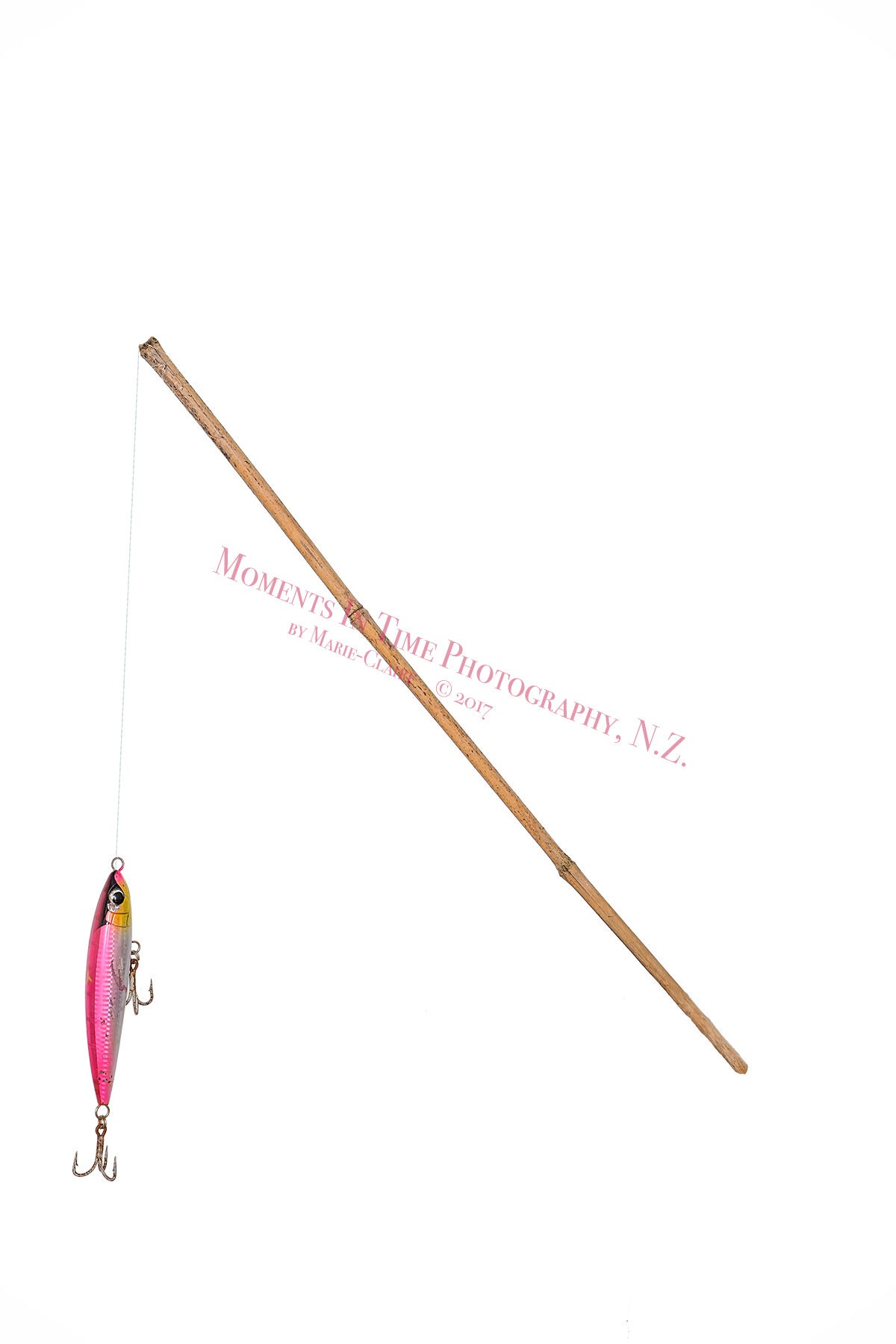 MIT Bamboo Fishing Rod 2 for the Price of One, Pink and Blue 