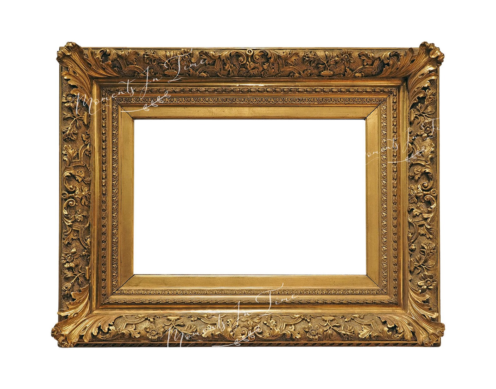 MIT Gold Picture Frame Digital Overlay Etsy