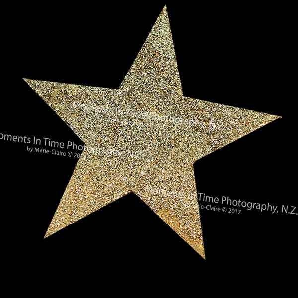 MIT Glittering Golden Star Digital Overlay