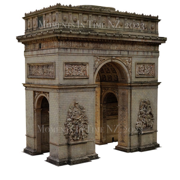 MIT Arc de Triomphe Franse boog digitale overlay