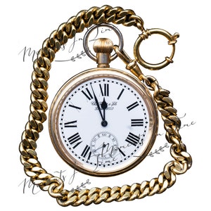 MIT Gold Pocket Watch Digital Overlay