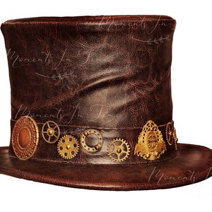 MIT Leather Steam Punk Top Hat DIGITAL OVERLAY