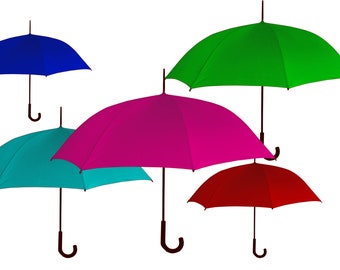 MIT Coloured Umbrella Overlays - 5 Separate Files on a Transparent Background