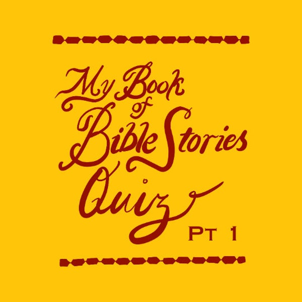 JW My Book of Bible Stories Quiz sur le style d'une salle d'évasion pour enfants, partie 1