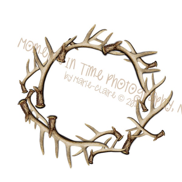 MIT Deer Antler Circle Digital Overlay 2