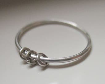 Eternity Fidget Ring, Worry Ring, Spinner Ring, Anxiety Jewelry, Charm Ring