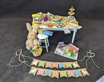 Mini Easter Cookie Prep, 1/12 Scale