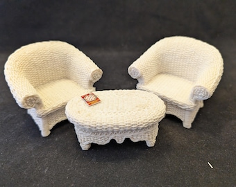 Mini Resin-Wicker Patio Set, 1/12 Scale