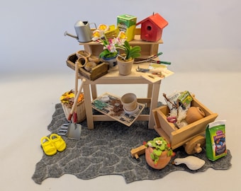 Mini Potting Table, 1/12 Scale