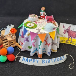 Mini Birthday Table, TWO VERSIONS,  1/12 Scale