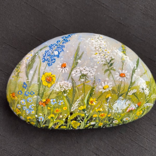 Painted Stone Art Etsy