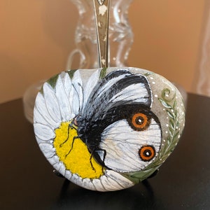 Hand Painted Butterfly Stone