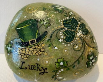 Hand Painted St. Patrick’s Day Stone