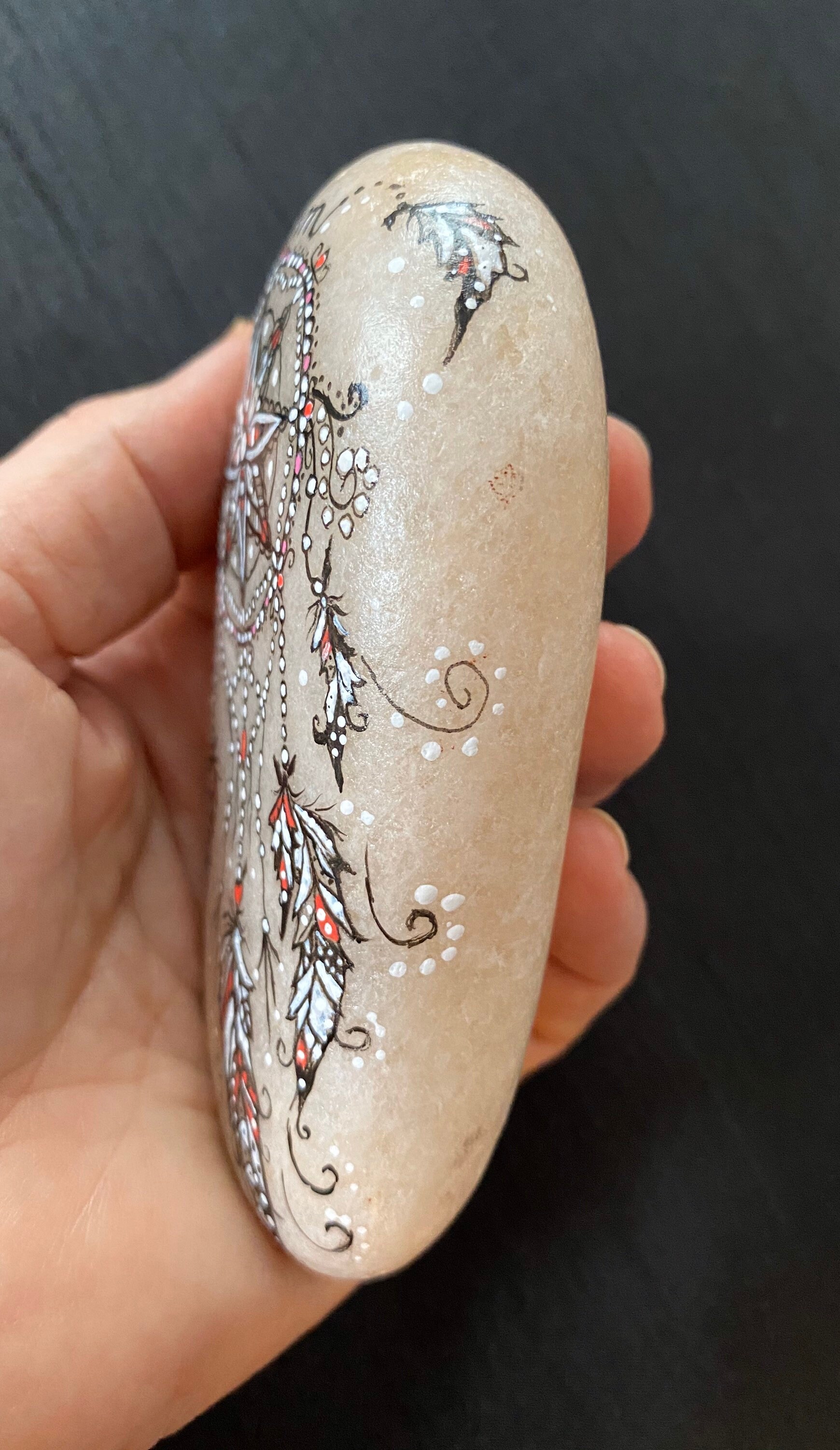 Hand Painted Dream Catcher Stone - Etsy