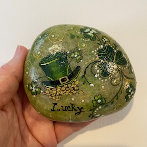 Hand Painted St. Patrick’s Day Stone - Etsy