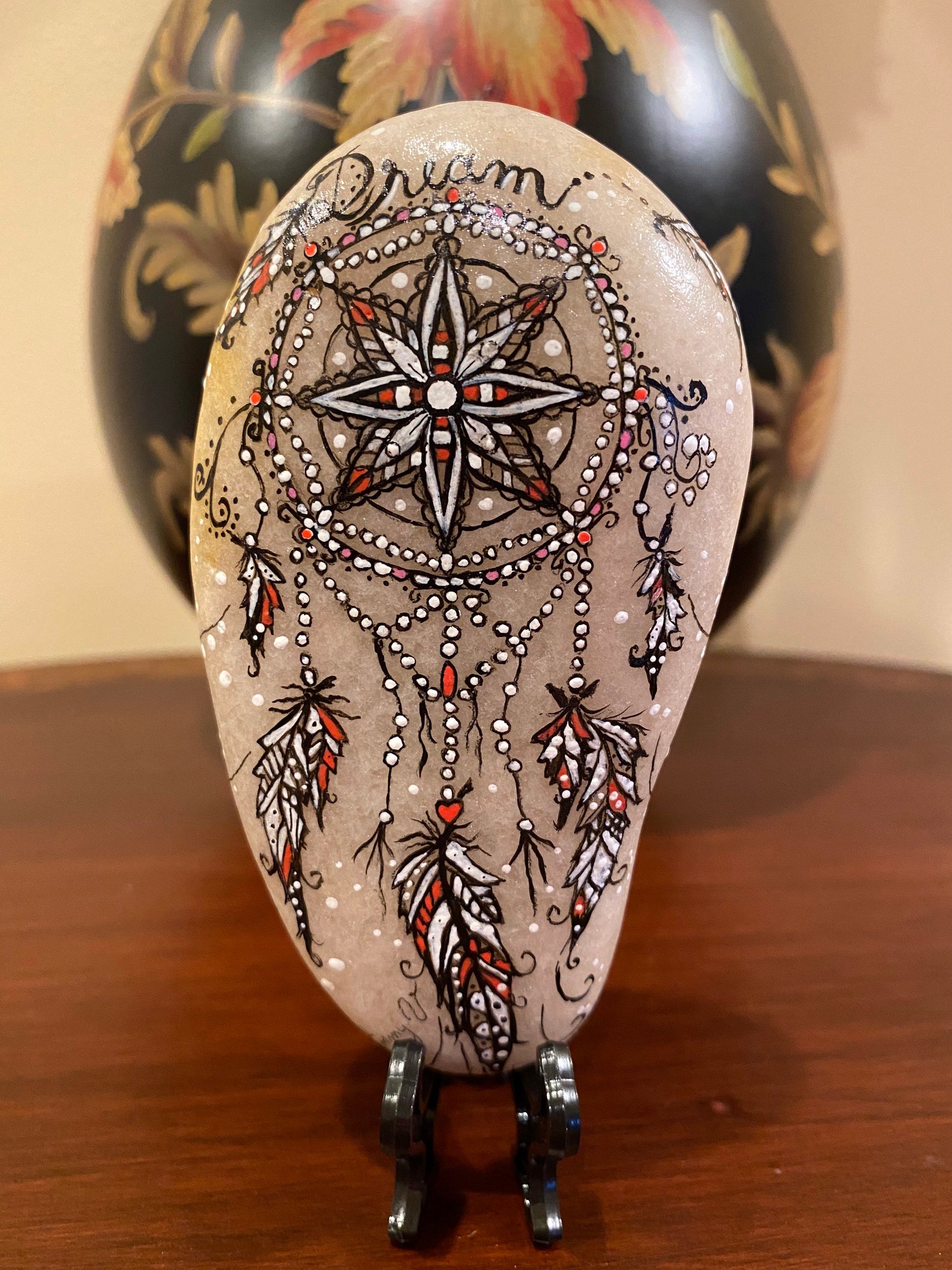 Hand Painted Dream Catcher Stone - Etsy