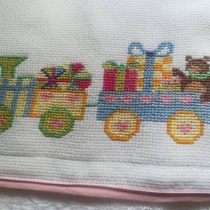 Babygirl bathtowel,hand embroidered,cross-stitch towel,Bath and Beauty,Bath Accessory,cleaning and drying item,needlework bathtowel,handmade