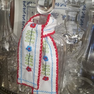 Christmas gift,Home Décor,embroidered and crocheted item,bottle décor,Home and Living,Handmade,lovely gift,colourful and typical gift,Cotton