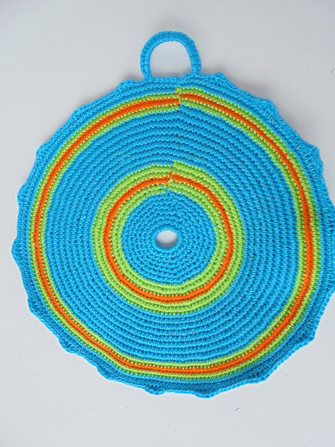 Crocheted Pot Holder,handmade Item,cotton,colourful,decorating and