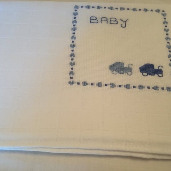 Baby burp cloth,Baby spitup,Traditional Diaper,Cotton burp cloth,Bibs and Burping,Babyboy,stroller blanketBaby Shower gift,needlewor