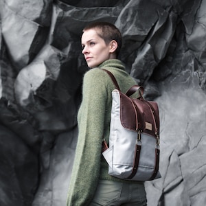 Wax Canvas Backpack,Vintage Wax Canvas Leather Backpack, Canvas Backpack / Leather Backpack, mochila hombre, mochila mujer, mochila nylon