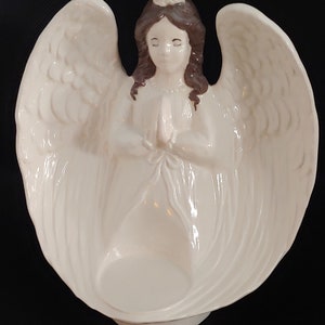 Ceramic Angel Tealite holder
