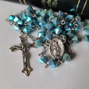 Dainty Glass Bead Rosary