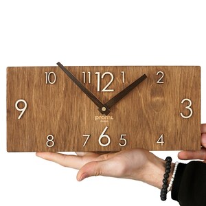 Modern wall clock Wooden clock Rustic wall clock Wooden wall clock image 1