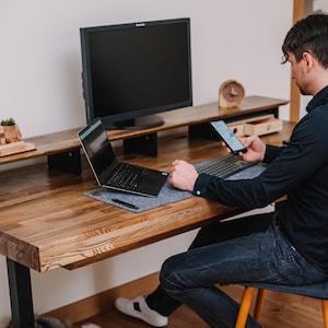 Motorized Frame Desk for Home Office, Stand Up Desk for Office, Adjustable Height Standing Desk with Storage, Sit-Stand Desk for Gaming
