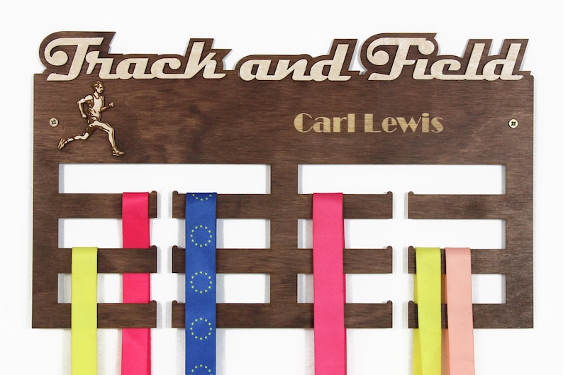 TRACK AND FIELD Medal Holder Personalized Medal Hanger Medal Etsy