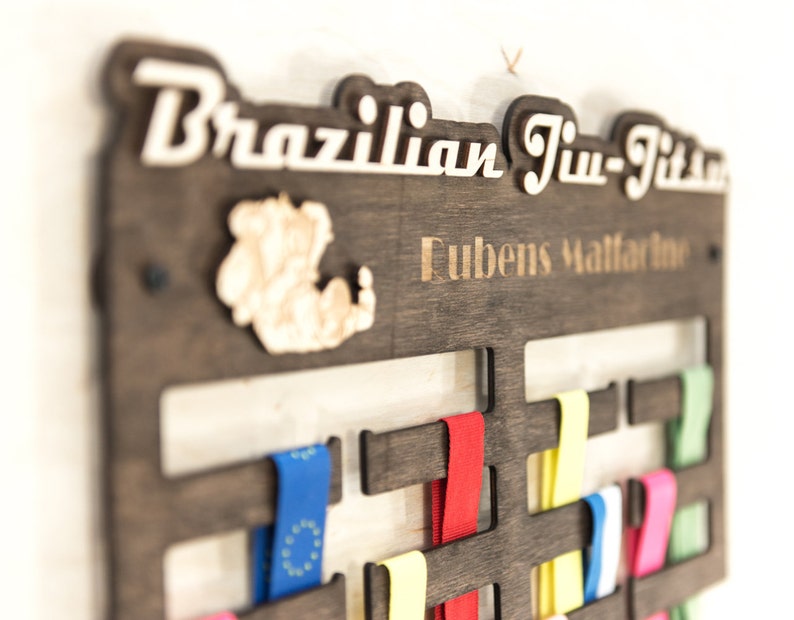 Brazilian Jiu jitsu medal holder Wall medal hanger Medal rack image 1