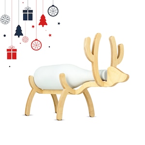 Wooden reindeer Christmas wine holder Wine rack Wine stand Wine lover gift Christmas reindeer