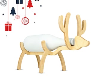 Wooden reindeer Christmas wine holder Wine rack Wine stand Wine lover gift Christmas reindeer