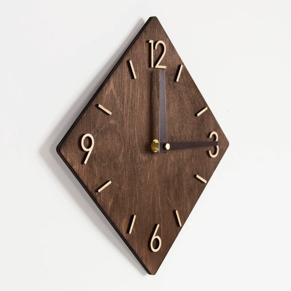 Rustic clock Wooden wall clock Modern wall clock Industrial clock