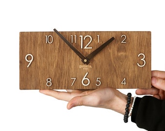 Modern wall clock Wooden clock Rustic wall clock Wooden wall clock