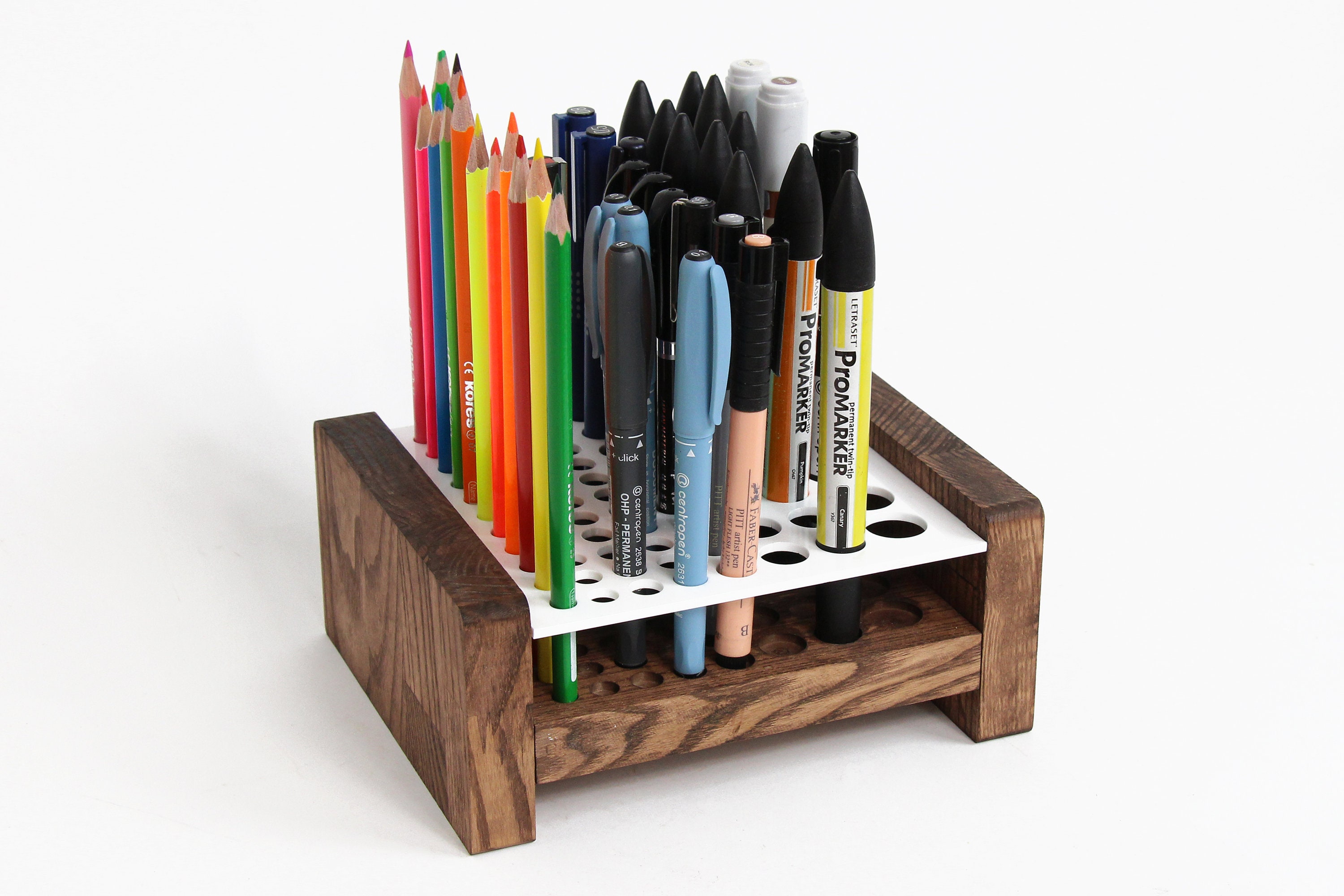 Wood Pencil Holder Pen Holder Pencil Storage Wooden Pen Holder Desk  Organization -  Canada